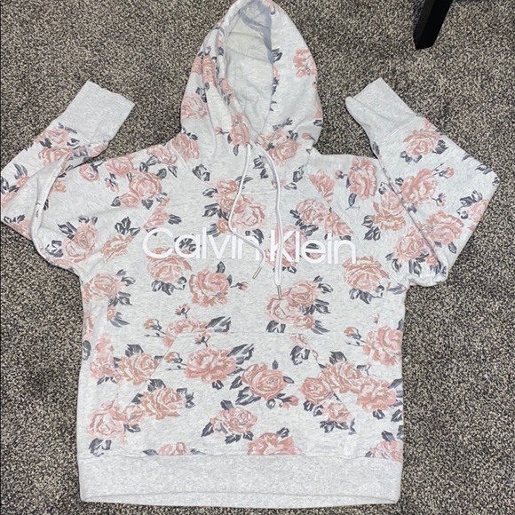 calvin klein floral sweatshirt